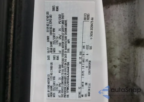 2018 Ford Escape Sel z USA, uszkodzony, nr VIN 1FMCU9HD4JUA44196